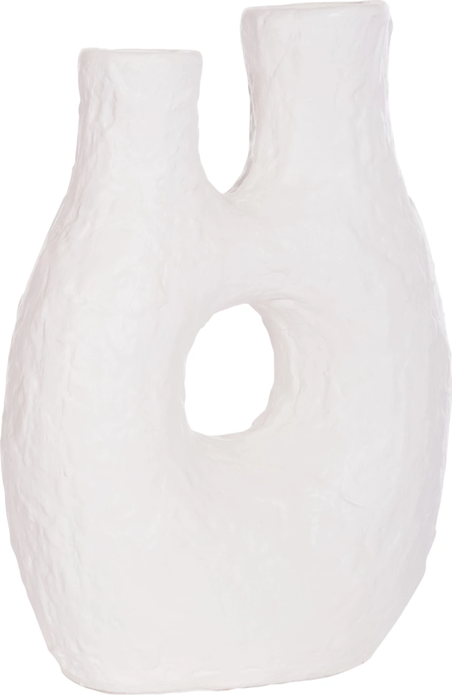 Vazo dekorative tavoline NAMENTIS, terrakotë, ngjyrë e bardhë, FH4665.02L, 27x13.5x37cm
