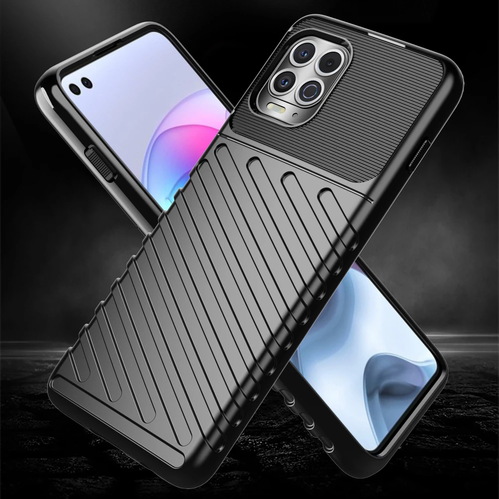 Mbështjellës Hurtel Thunder Case për Motorola Moto G100 / Edge S, TPU, i zi