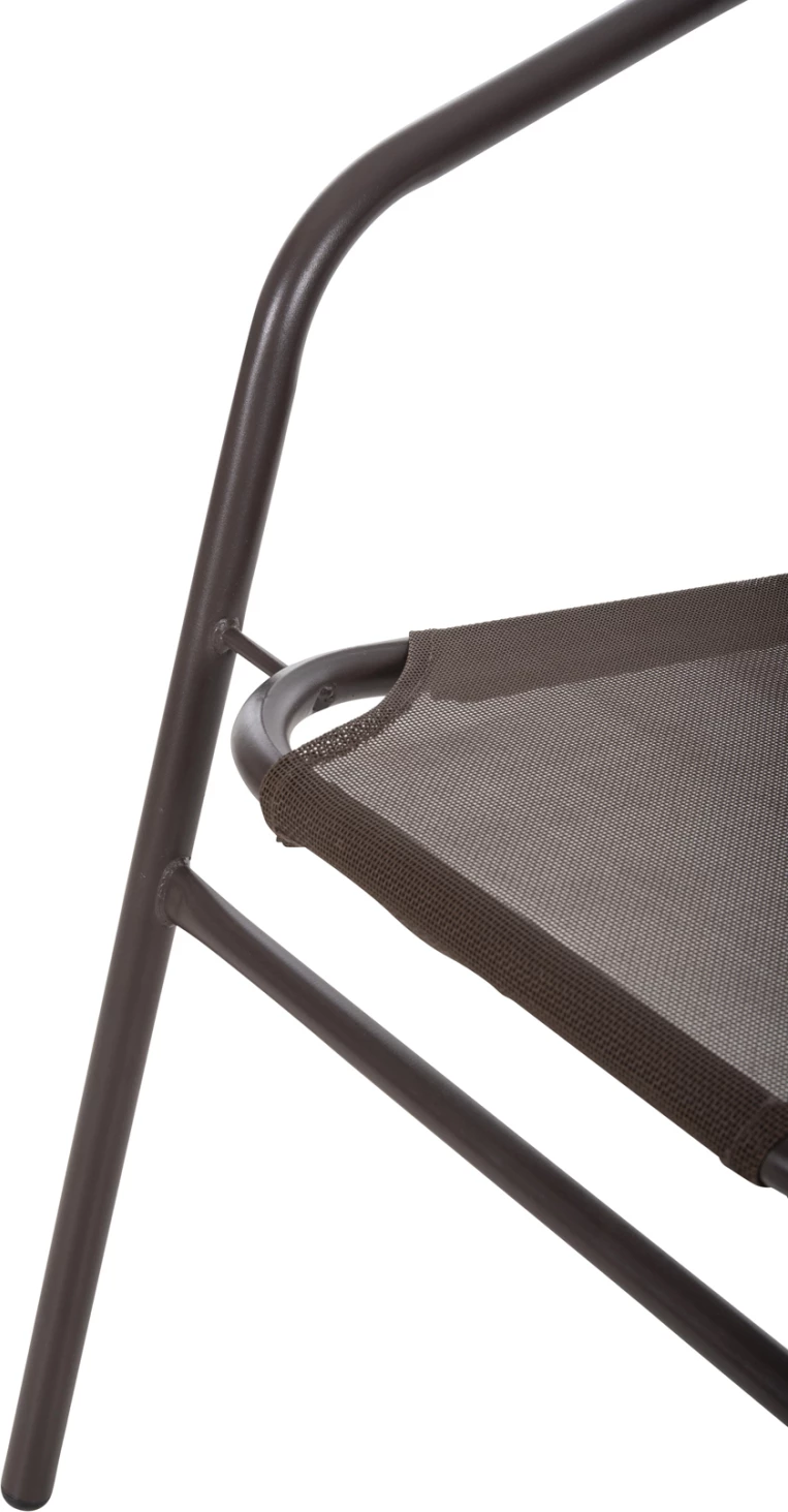 Karrige për jashtë LEDAN FH5977.02 metal & tekstilene ngjyrë kafe 55x58x72Hcm