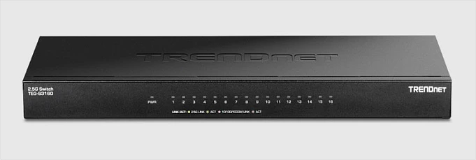 Switch TRENDnet TEG-S3160, 16x 2.5G Ethernet, Unmanaged, Desktop/Rack, i zi