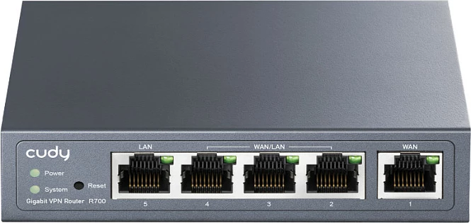 Ruter Cudy Gigabit Multi-WAN VPN R700, 16MB Flash, 128MB RAM, metalik, gri
