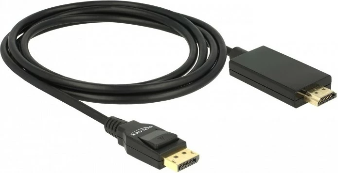 Kabllo DisplayPort në HDMI DeLOCK 85317, 2m, e zezë