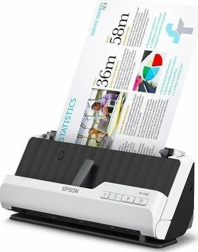 Skener Epson DS-C330 (B11B272401) A4 600 dpi USB, me ushqyes fletësh, bardhë/zi