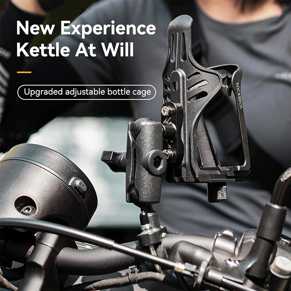 Mbajtëse shishe uji për timon biçiklete Rockbros 31210008002, e zezë