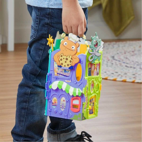 Set figurash Hasbro Ugly Dolls Main Street Uglyville E4521, 3 copë + aksesorë, shumëngjyrësh