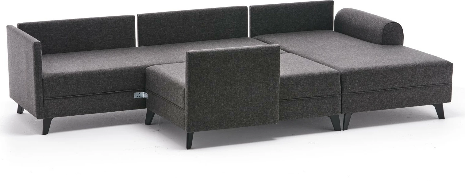 Kënd divan-krevat Belen, ngjyrë antracit, Atelier del Sofa
