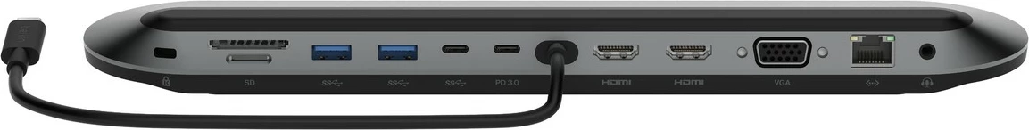 Dock Belkin INC014BTSGY, USB 3.2 Gen 2, 100 W, i zi, i hirtë