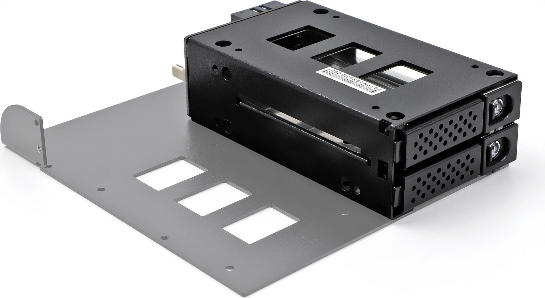 Rack mobil SSD DeLOCK Slim Bay, 2x 2.5" U.2, metal, me çelës, e zezë