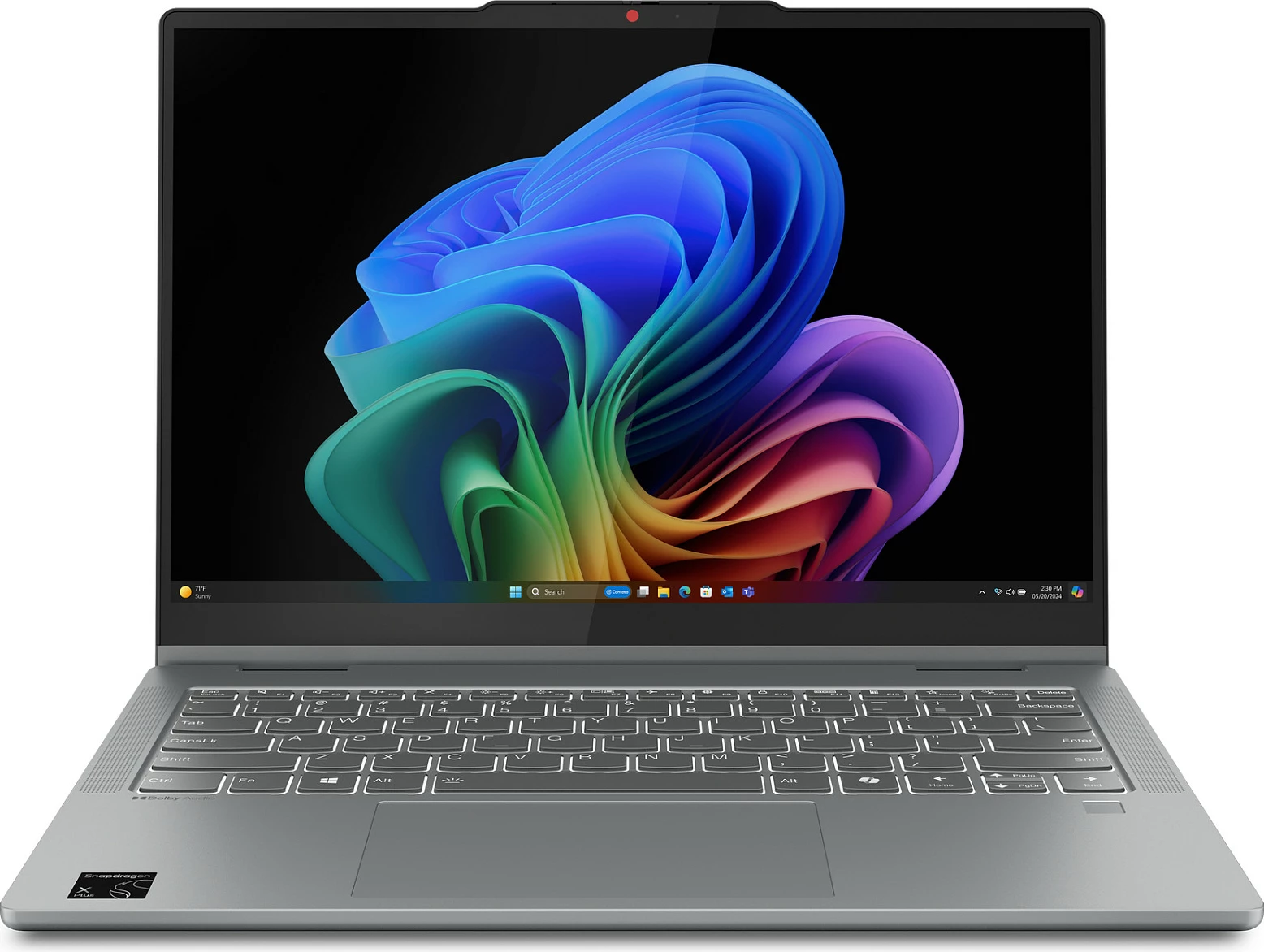Laptop 2-në-1 Lenovo IdeaPad 5, Qualcomm X1P-42-100, 24GB RAM, 1TB SSD, 14" 1920x1200 Touch, Windows 11 Home, Luna Grey