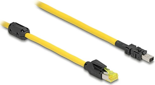 Kabllo rrjeti DeLOCK 81253, Cat6, RJ-45 në bllok terminal 8-pin, 5 m, e mbrojtur, e verdhë/zezë