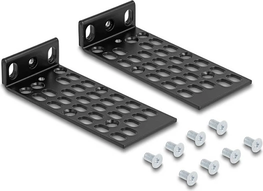 Set montimi DeLOCK 67281, 1U, metal, për rack 10"/19", i zi