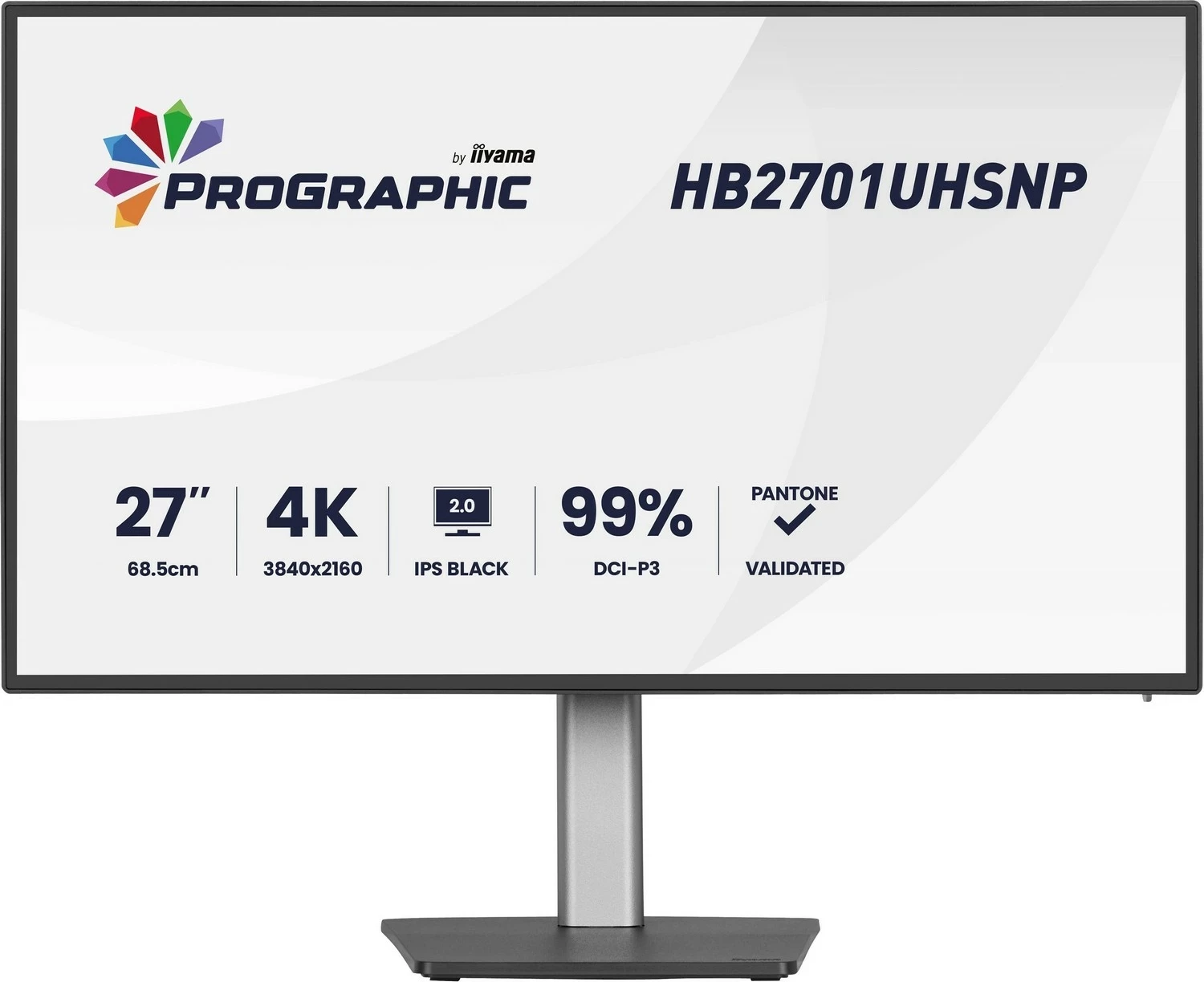 Monitor iiyama ProGraphic HB2701UHSNP-B1, IPS, 4K, USB-C PW96W, 27 inch, zi