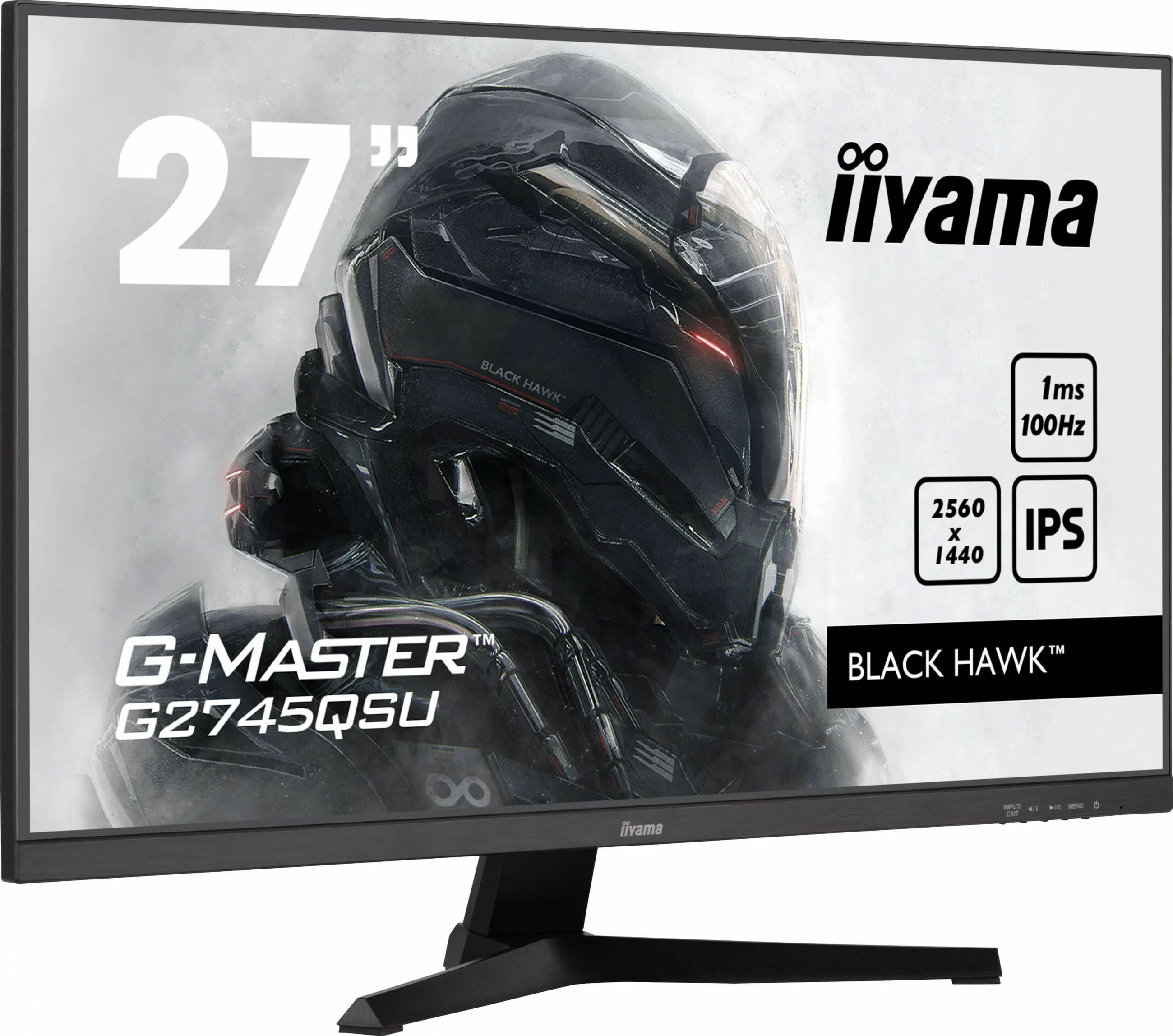 Monitor iiyama G-MASTER G2745QSU-B2, 27 inç, 2560x1440, IPS, 1ms, 100Hz, e zezë