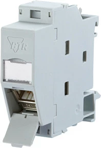 Modul RJ-45 METZ CONNECT 130B117003-E, Cat.6A, DIN rail TH35, IP20, gri