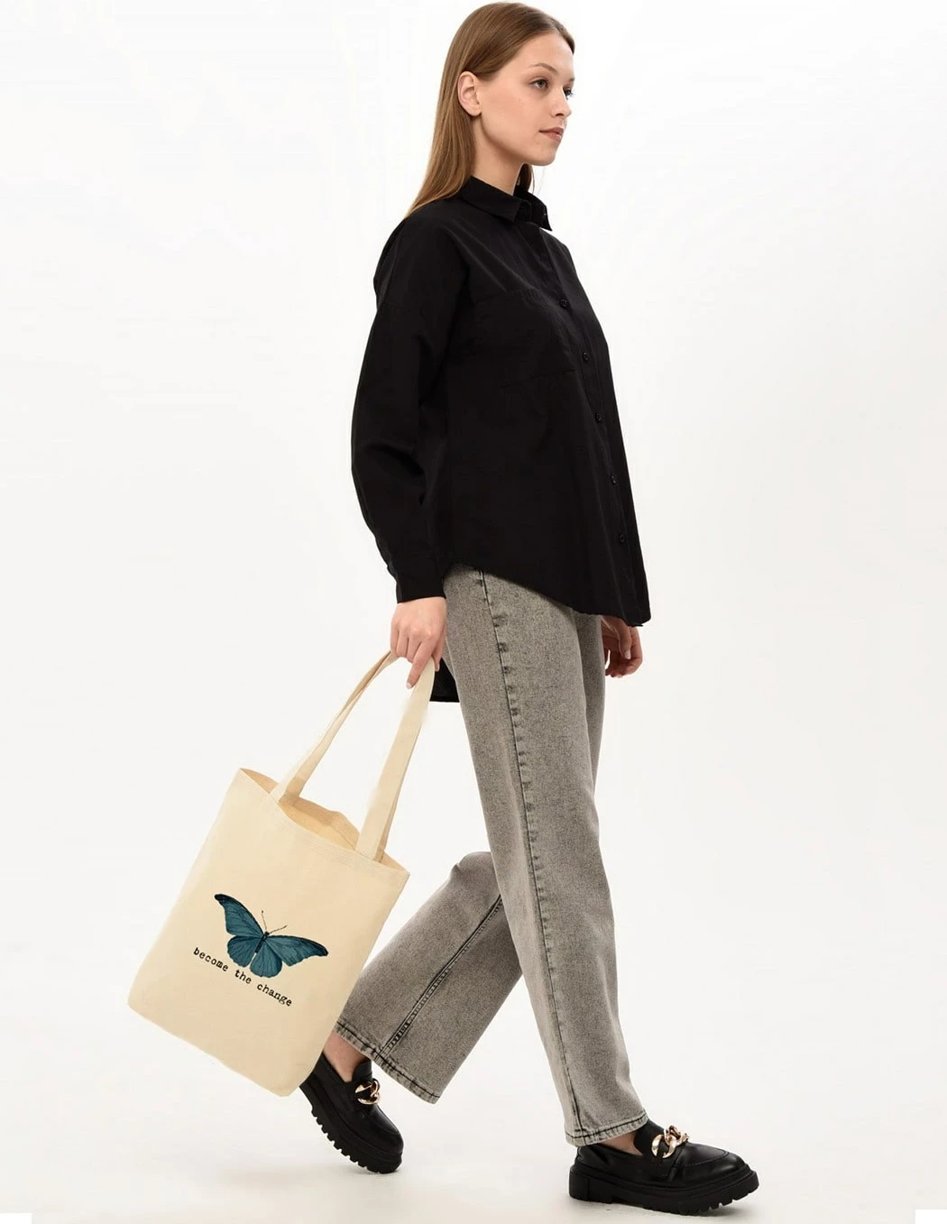 Torbë tote Zoozie Bags, ngjyrë krem, 1094