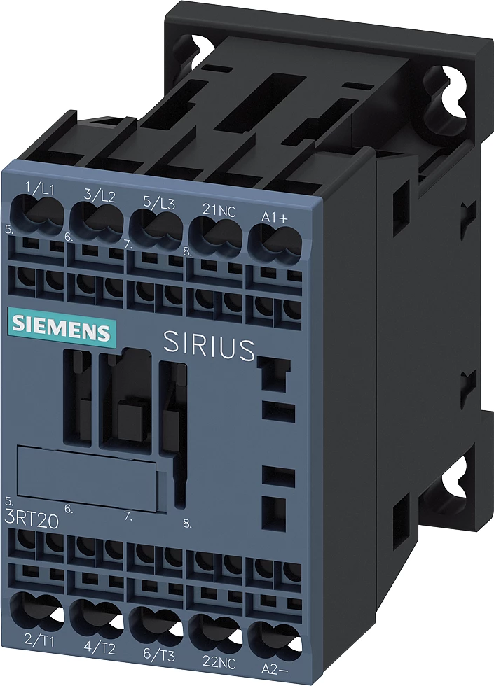 Kontaktor Siemens 3RT2017-2BB41 – 12A, 5.5kW, 3 pol, 24V DC, 1NO