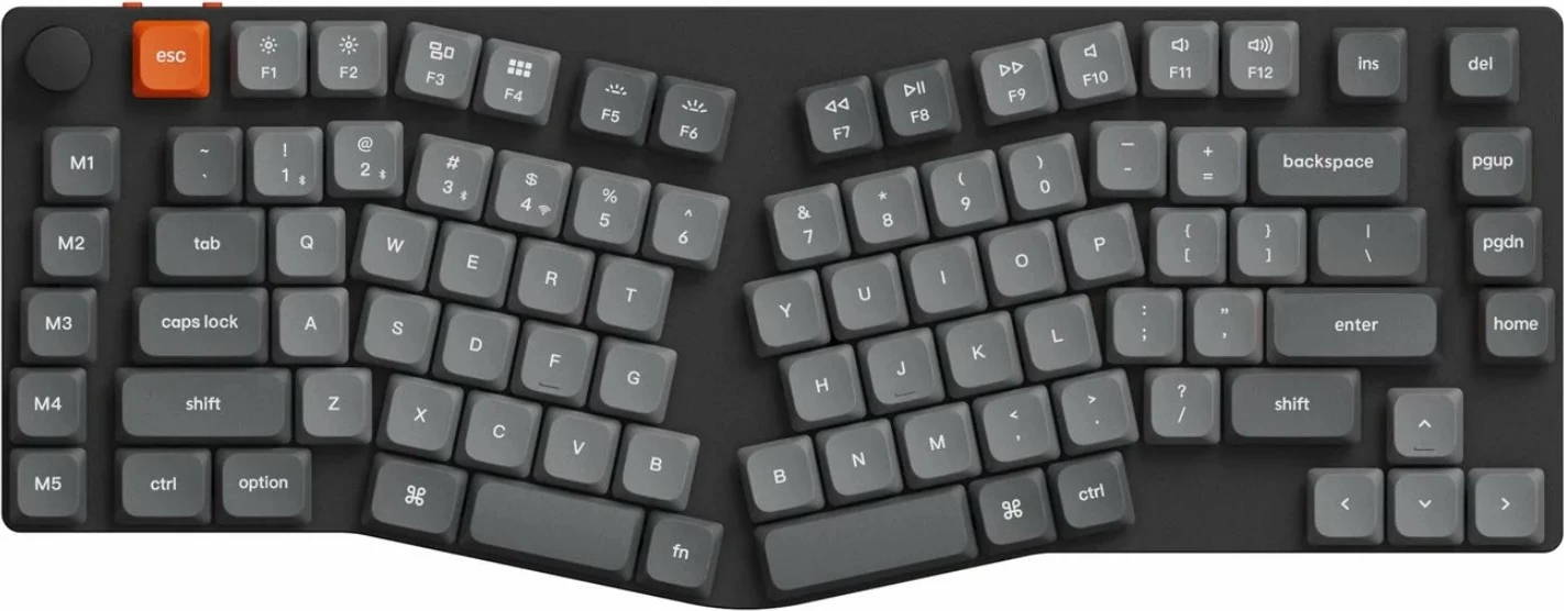 Tastierë mekanike Keychron K15 Max (K15M-H3) Alice layout 75% Hot Swap Low Profile Gateron Brown RGB, e zezë