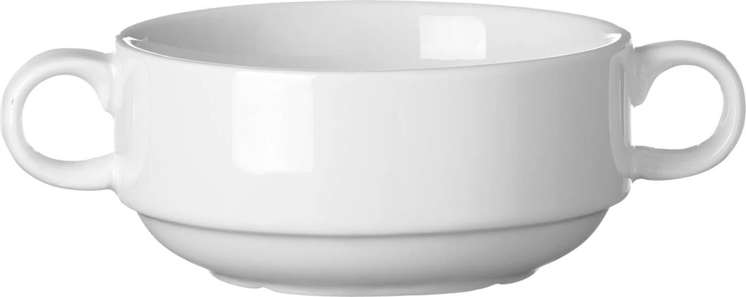 Tas supe me doreza Fine Dine Pure Crema 470 ml, krem, set 6 copë