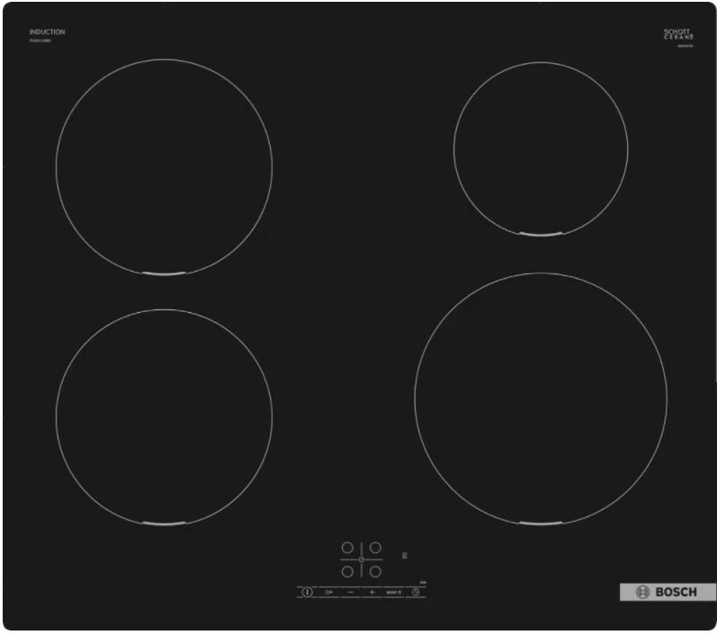 Pllakë gatimi me induksion Bosch PUE611BB5D, 4 zona, e zezë