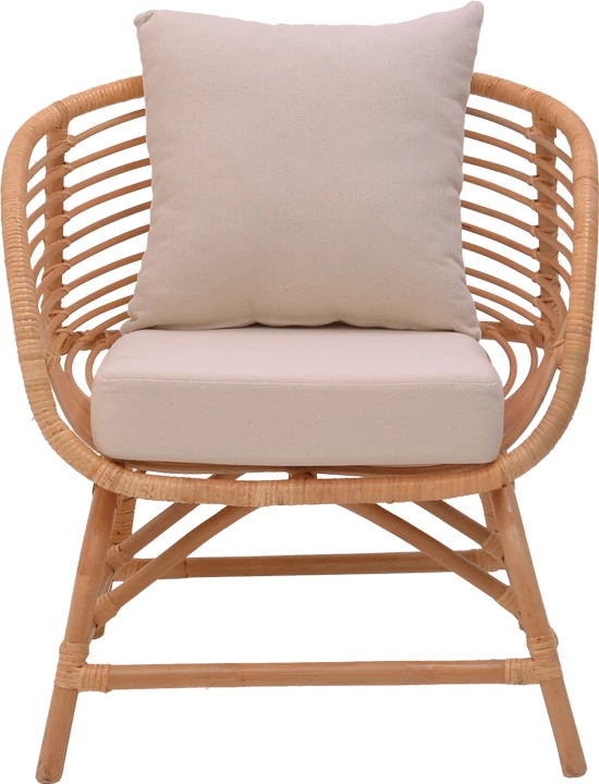 Karrige Caxen ratan natyral-jastëk i bardhë 72x63x75cm