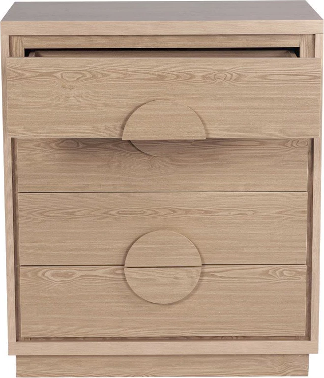 Komodë AXIS me 4 sirtarë, ngjyrë natyrale, 80x40x94