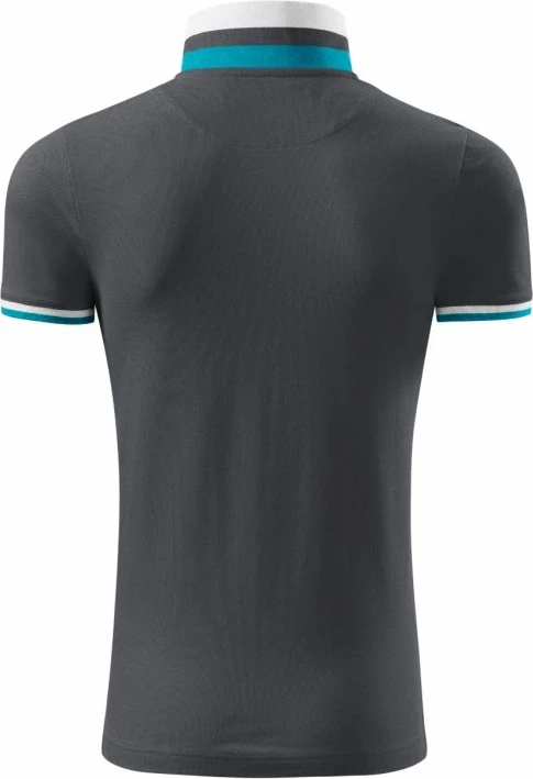 Polo maicë Malfini për meshkuj, ngjyrë gri e çelët