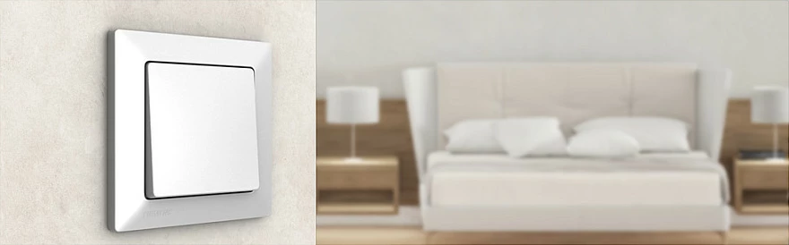 Kornizë 1-fishe Siemens DELTA line 5TG25510, 80x80mm, e bardhë