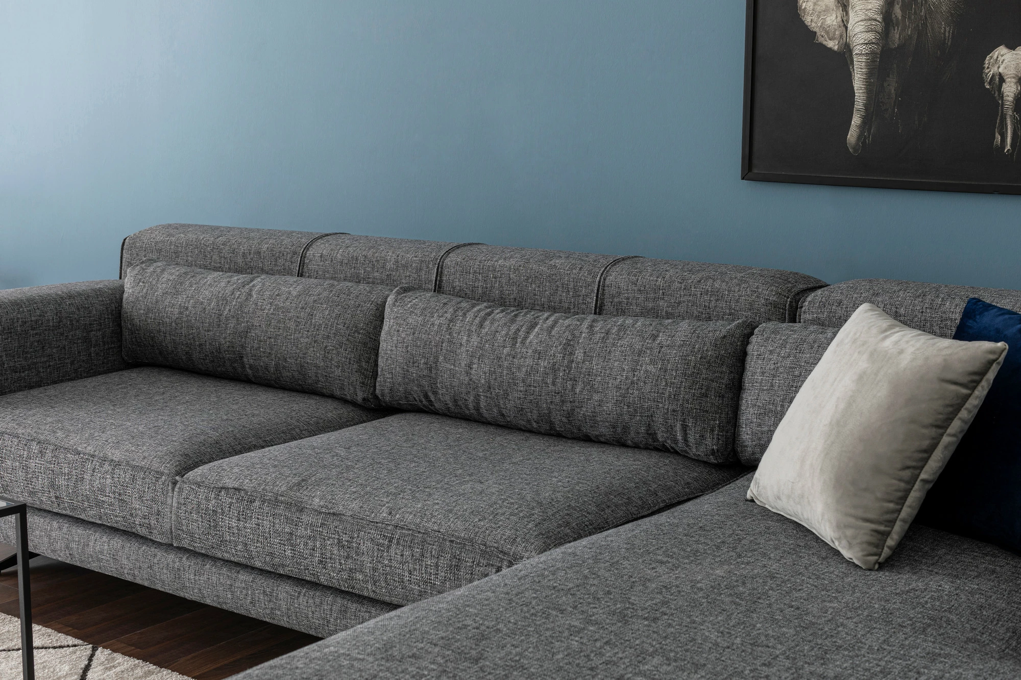 Këndollëse Jivago, kënd i djathtë, ngjyrë gri, Atelier del Sofa