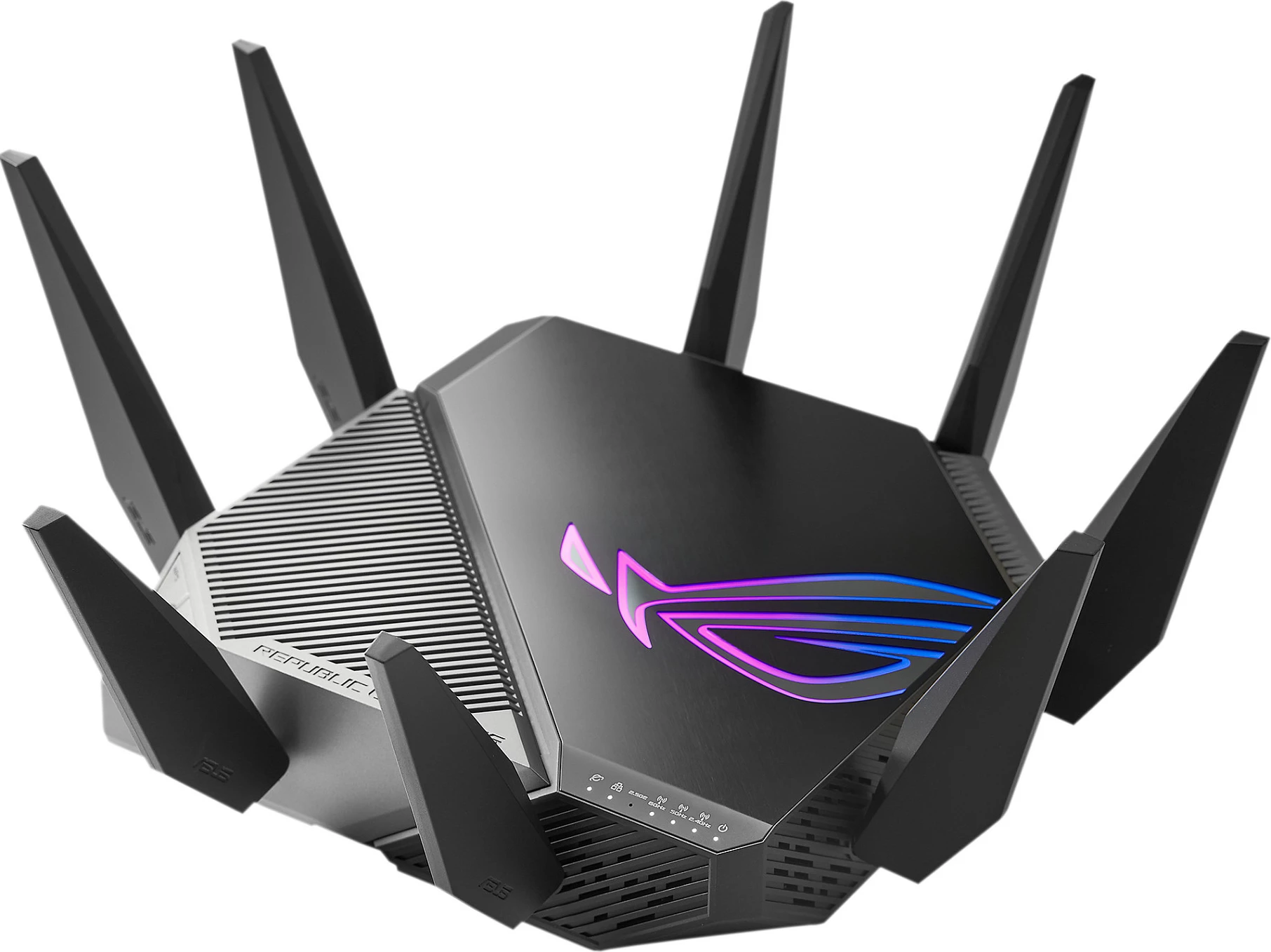 Router Wi‑Fi ASUS ROG Rapture GT-AXE11000, Tri-band WiFi 6E, 2.5G WAN/LAN, 8 antena, i zi