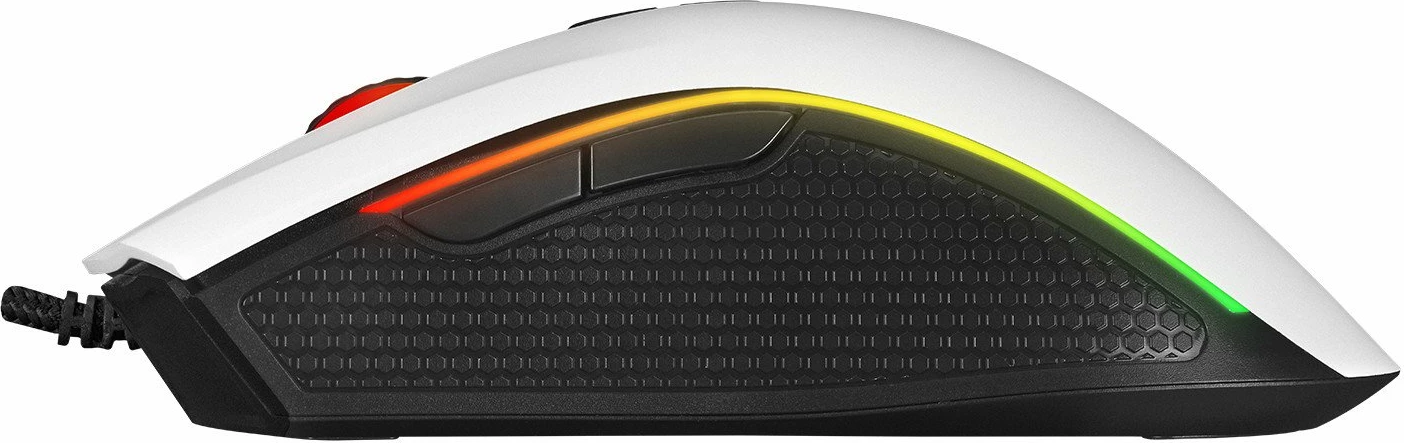 Maus gaming Rampage SMX-R44 V2 SMX-R44V2WHITE 12800 DPI RGB i bardhë