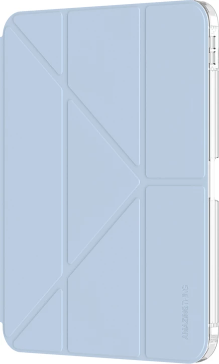 Mbështjellës tabletë AmazingThing Minimal Case, për iPad Air 11" M3 (2025), folio me qëndrim, pjesë e pasme transparente, mbajtëse Apple Pencil, blu
