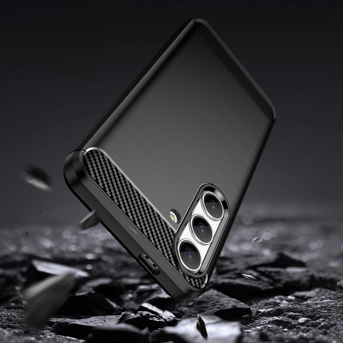 Mbështjellës Hurtel Carbon Case për Samsung Galaxy S24, TPU, i zi