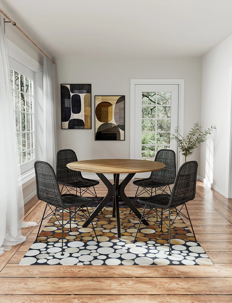 Karrige Denmark, e zezë, 44x57x81cm