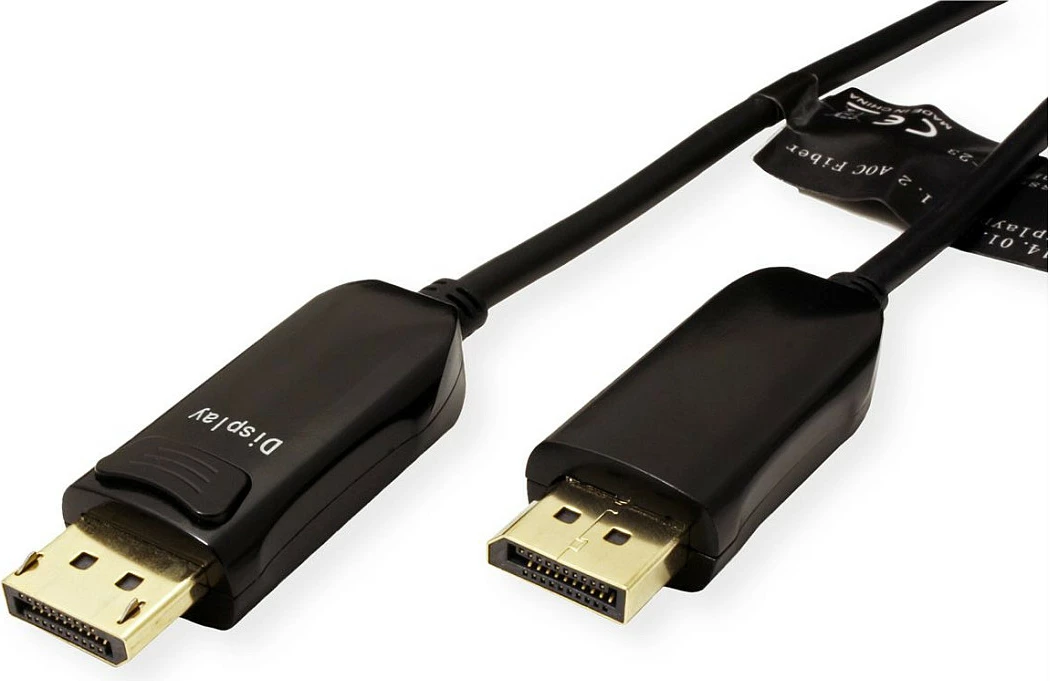 Kabllo DisplayPort ROLINE 14.01.3493, 20m, DP 1.4, 8K 60Hz, e zezë