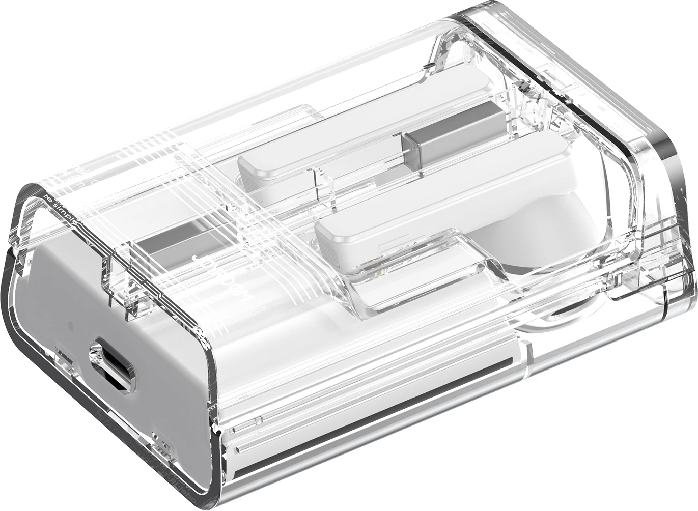 Kufje wireless TWS Joyroom JR-TC1 IceLens Series, Bluetooth 5.3, me ndriçim LED, të bardha