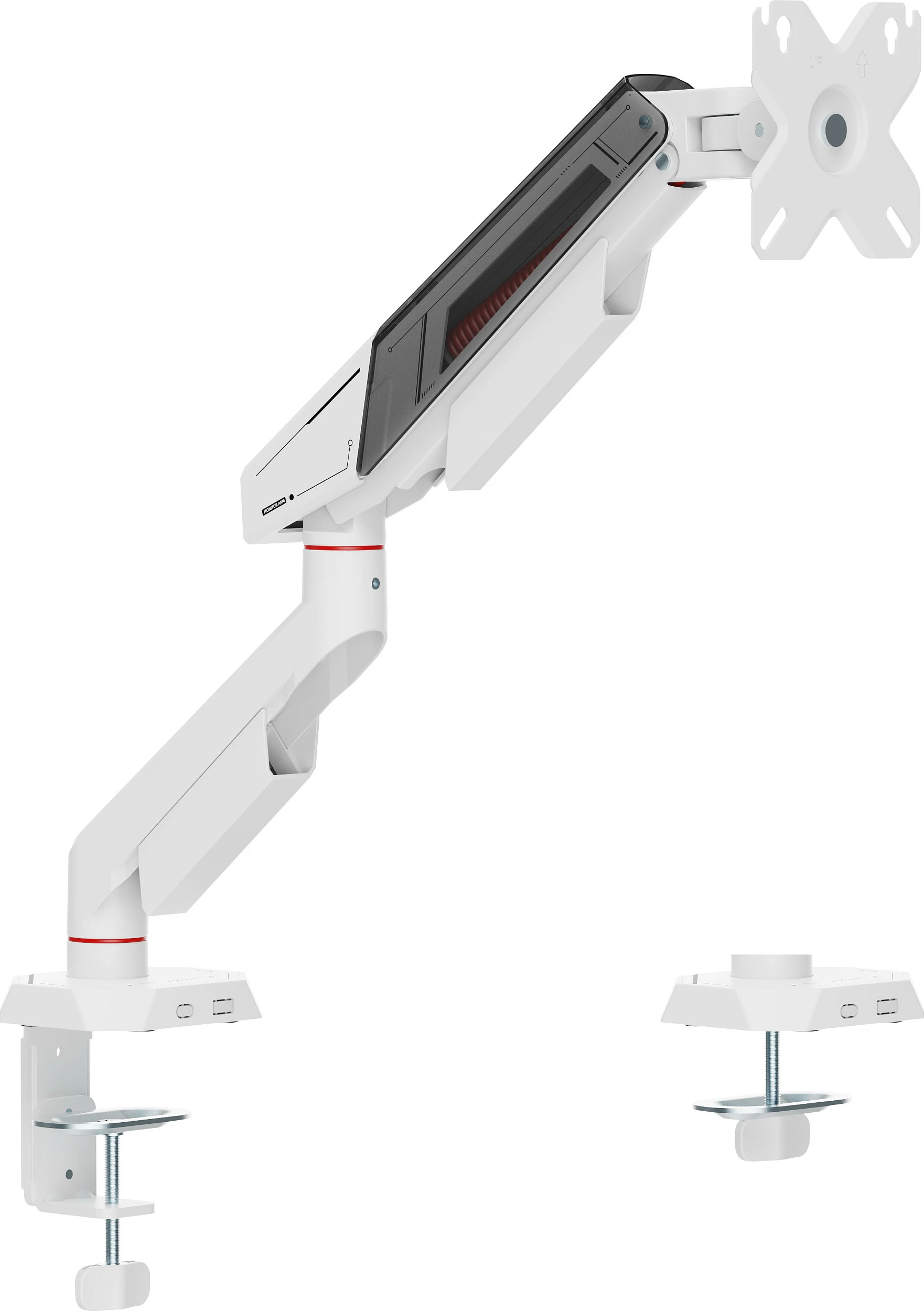 Mbajtëse monitori për tavolinë EQUIP 17-40", 1 ekran, VESA 75x75/100x100, rrotullim 360°, bardhë/zi