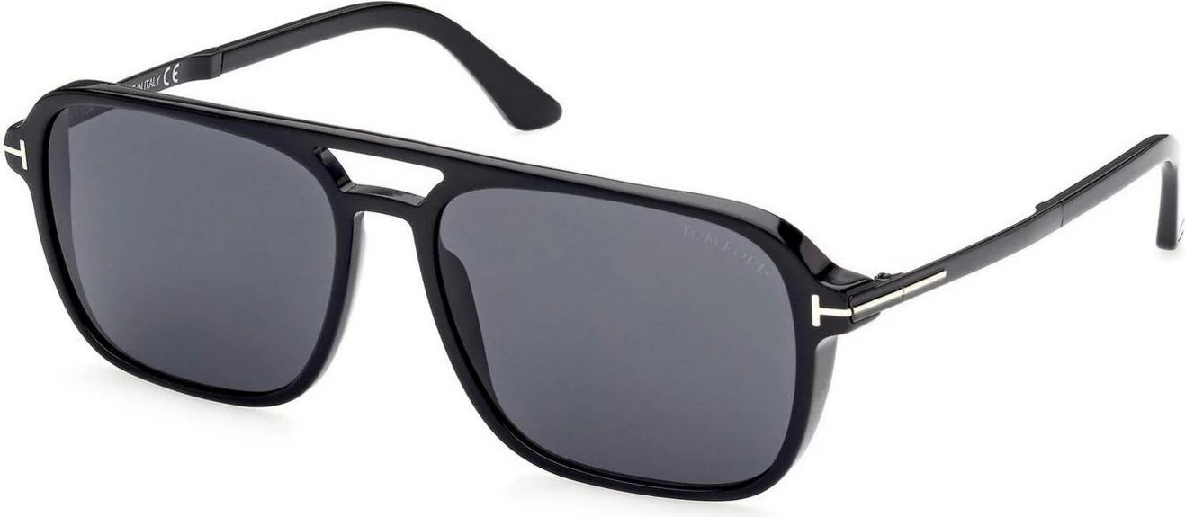 Syze dielli Tom Ford Crosby FT0910 01A për meshkuj, të zeza [Madhësia: 59]