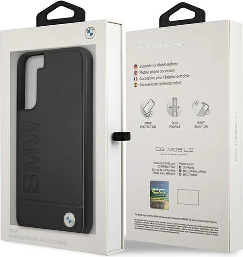 Mbështjellës BMW Signature për Samsung Galaxy S22+, hardcase, i zi