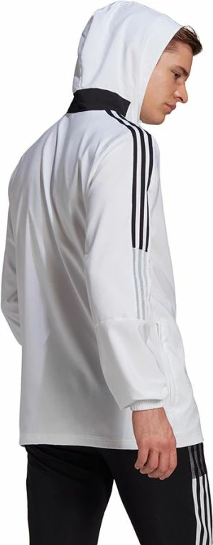 Duks me kapuç adidas për meshkuj, i bardhë