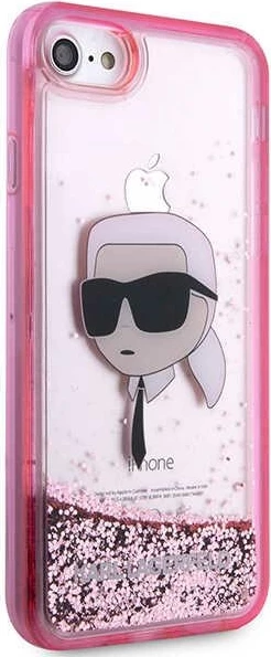 Mbështjellës Karl Lagerfeld KLHCI8LNKHCP për iPhone 7/8/SE 2020/2022, hardcase, rozë