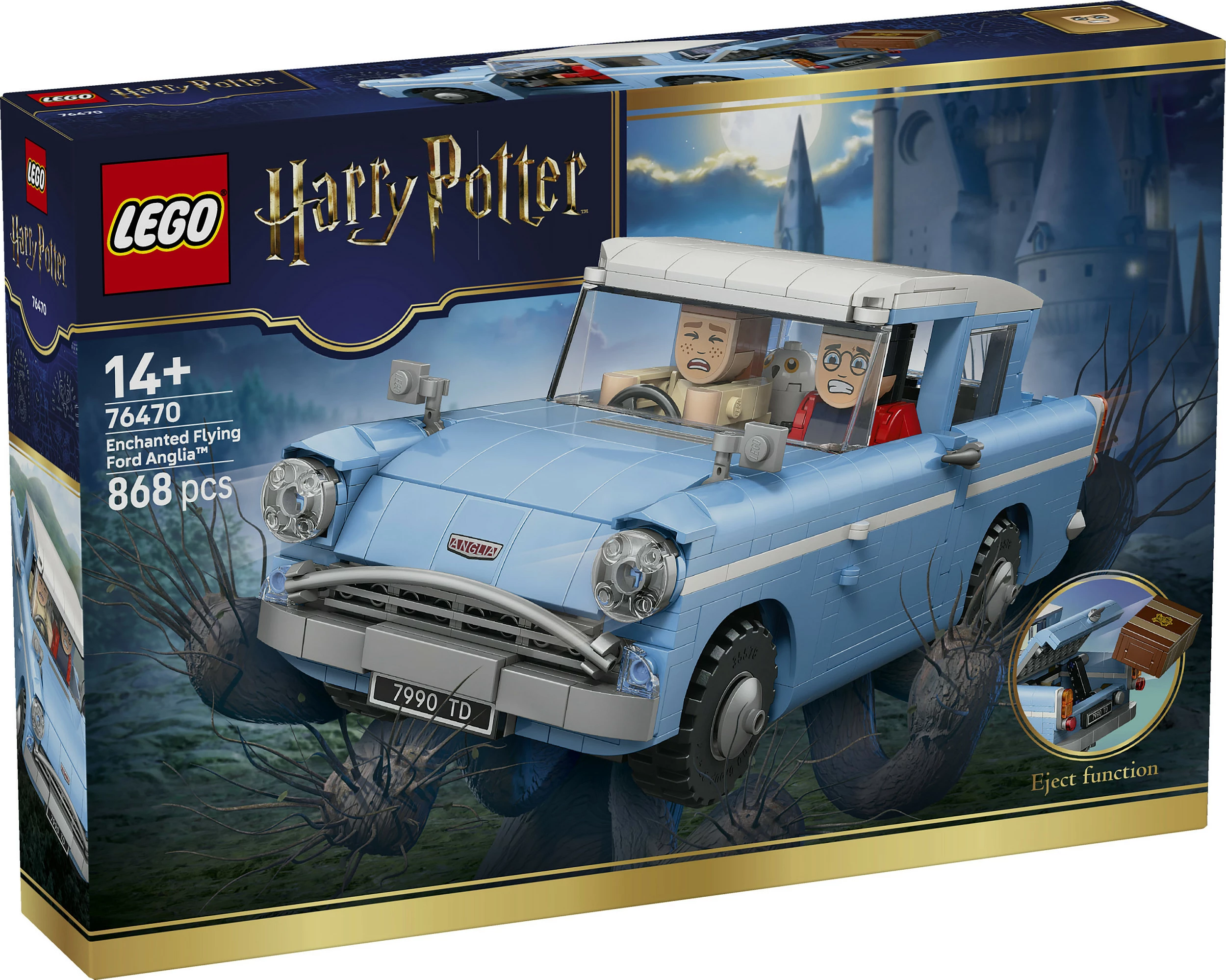 Set ndërtimi LEGO Harry Potter 76470, Enchanted Flying Ford Anglia, 868 copë, multikolor