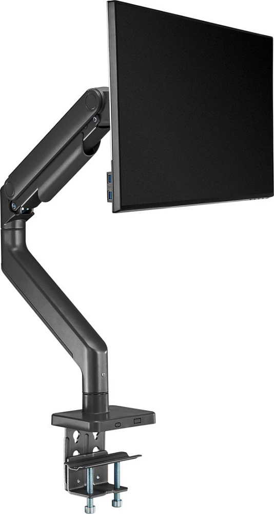 Mbajtës monitori Digitus Single Monitor Mount, deri 49", 20 kg, VESA 75x75/100x100, Clamp, i zi