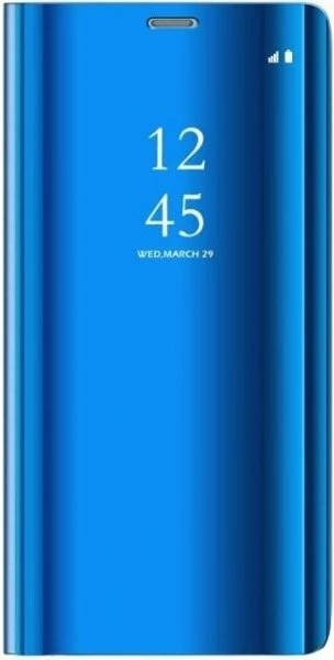 Mbështjellës ONASI Clear View për Samsung Galaxy J6 2018 J600, me kapak flip/stand, blu