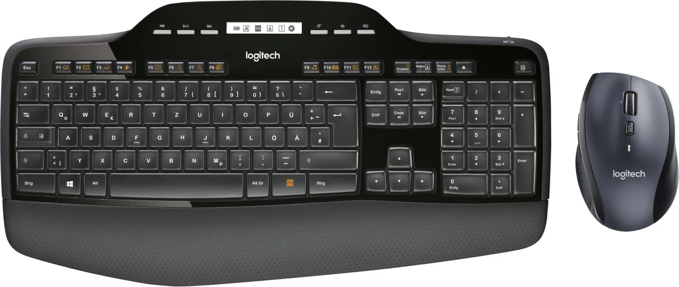 Set tastierë dhe maus Logitech MK710, wireless, QWERTZ, e zezë