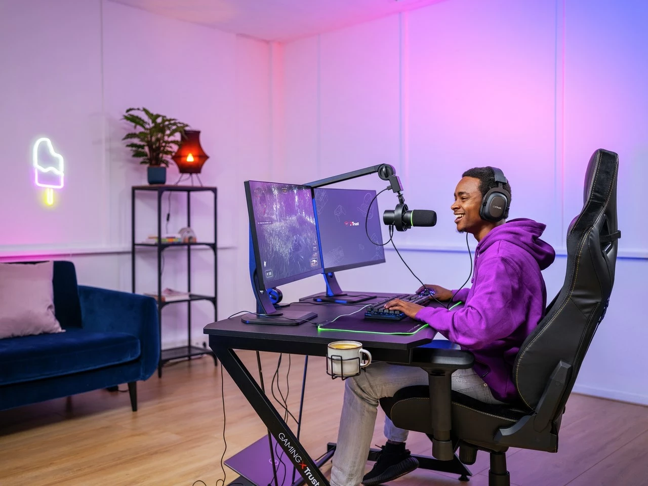 Mikrofon Trust GXT 255+ Onyx për PC, i zi