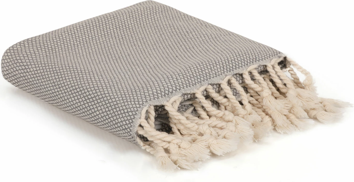 Peshqir plazhi Fouta, ngjyrë gri, Mijolnir, Likya