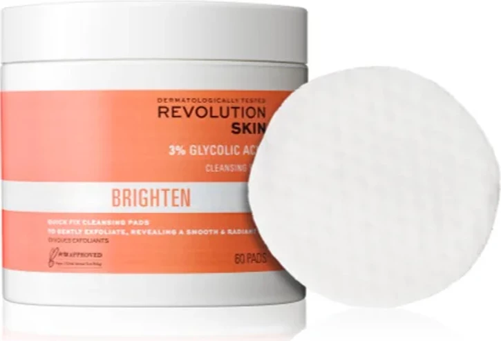 Revolution Skincare - Brighten - Cleansing Pads with 3% Glycolic Acid