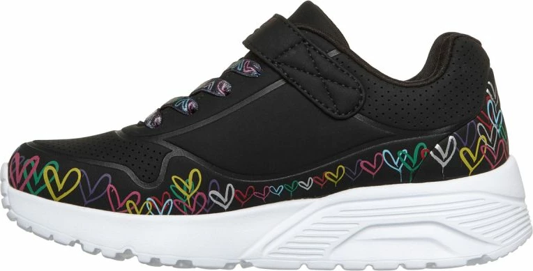 Atlete fëmijësh Skechers UNO Lite Heart Craze 314091L, të zeza