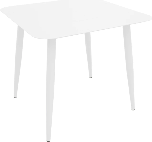 Tavolinë Vista alumini, ngjyrë e bardhë, 80x80x72cm