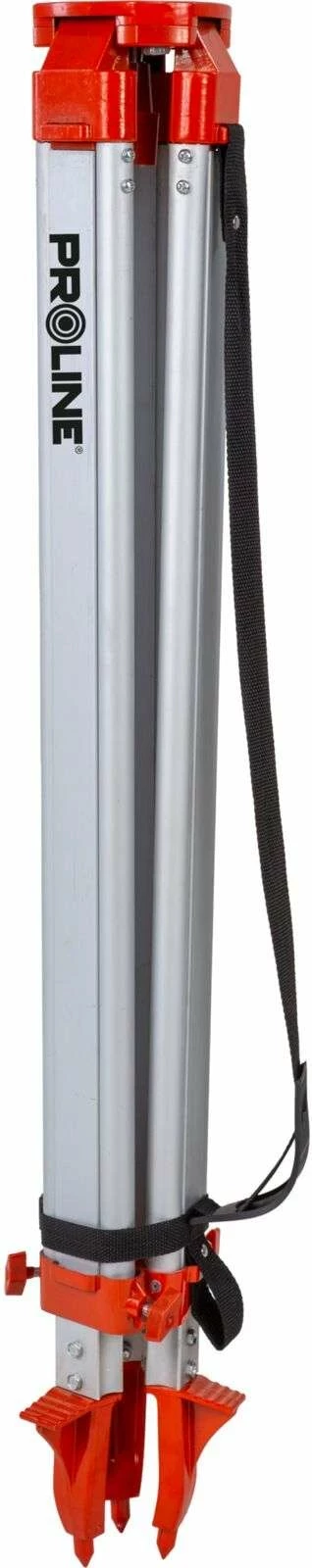 Tripod për laser PROLINE 15164 0.97-1.60 m me filetë 5/8\", argjendtë/kuqe